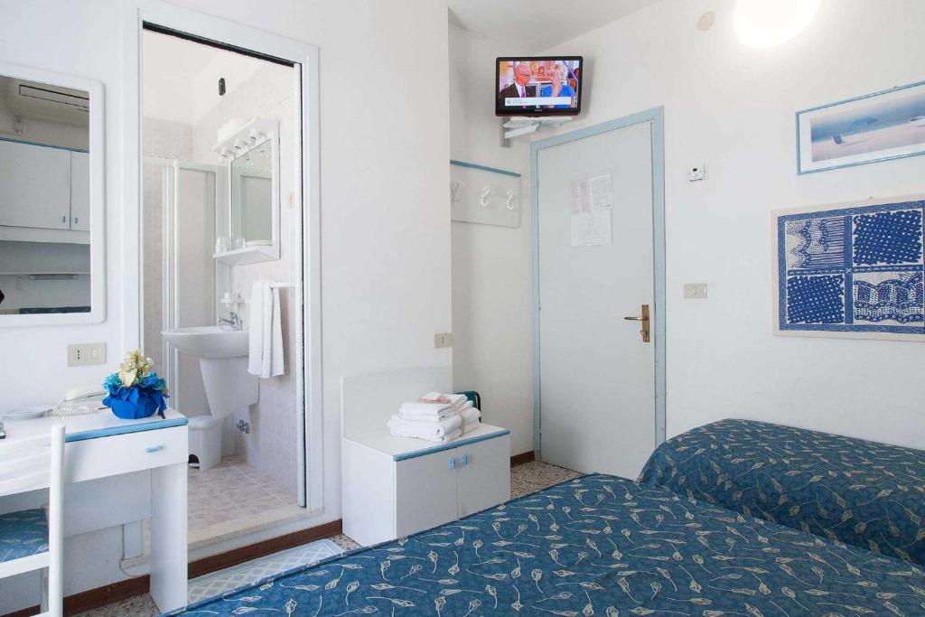 Koupelna v ubytování Hotel Sanremo