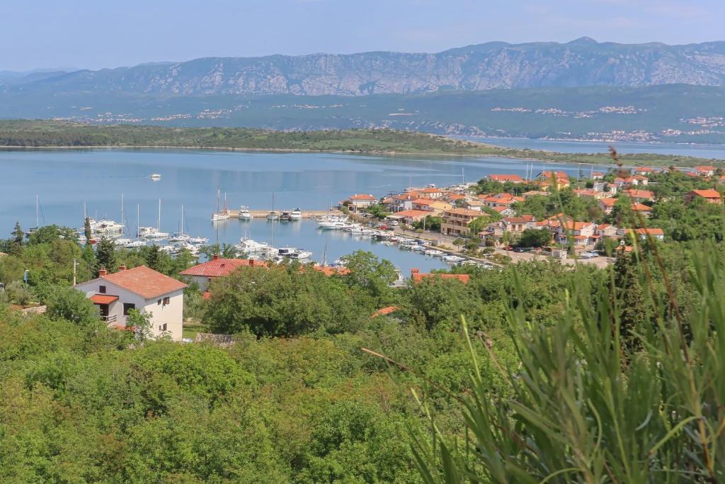 a view of a town and a body of water at Apartment Klimno View Point in Klimno