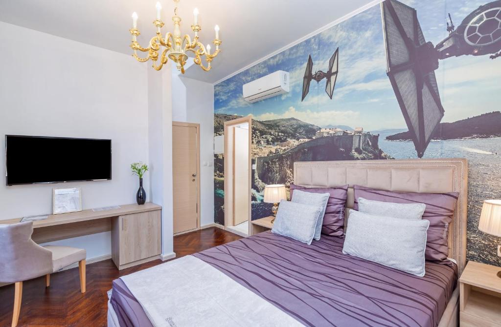 Posteľ alebo postele v izbe v ubytovaní Seven Stars Accommodation Dubrovnik