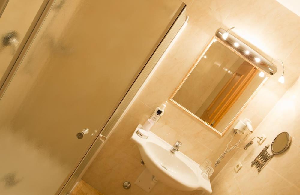 Koupelna v ubytování Hotel Seppi