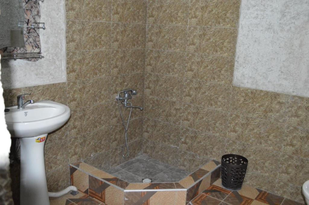 Koupelna v ubytování Hotel E U R O P E
