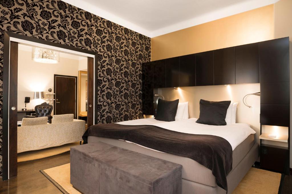 Postel nebo postele na pokoji v ubytování ProfilHotels Riddargatan