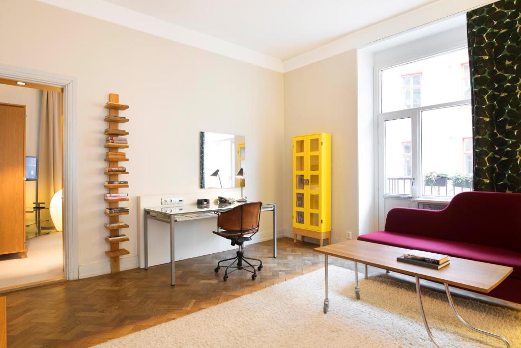 Posezení v ubytování ProfilHotels Riddargatan
