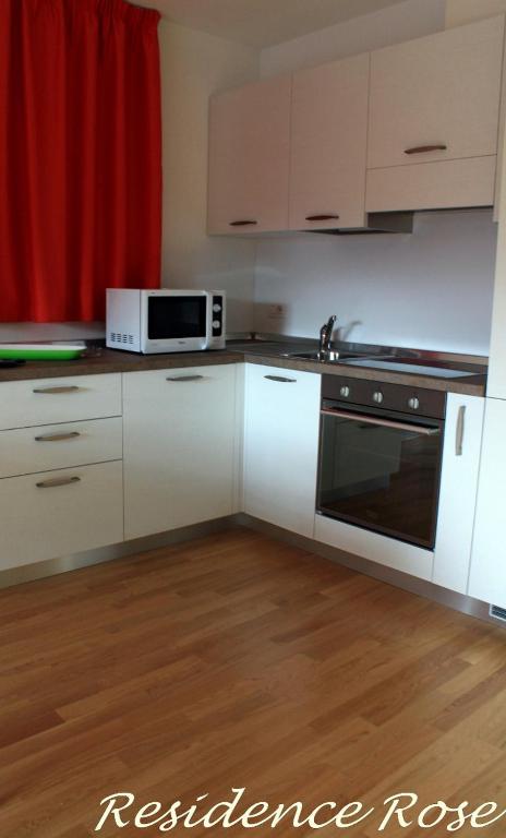 Kuchyň nebo kuchyňský kout v ubytování Residence Rose