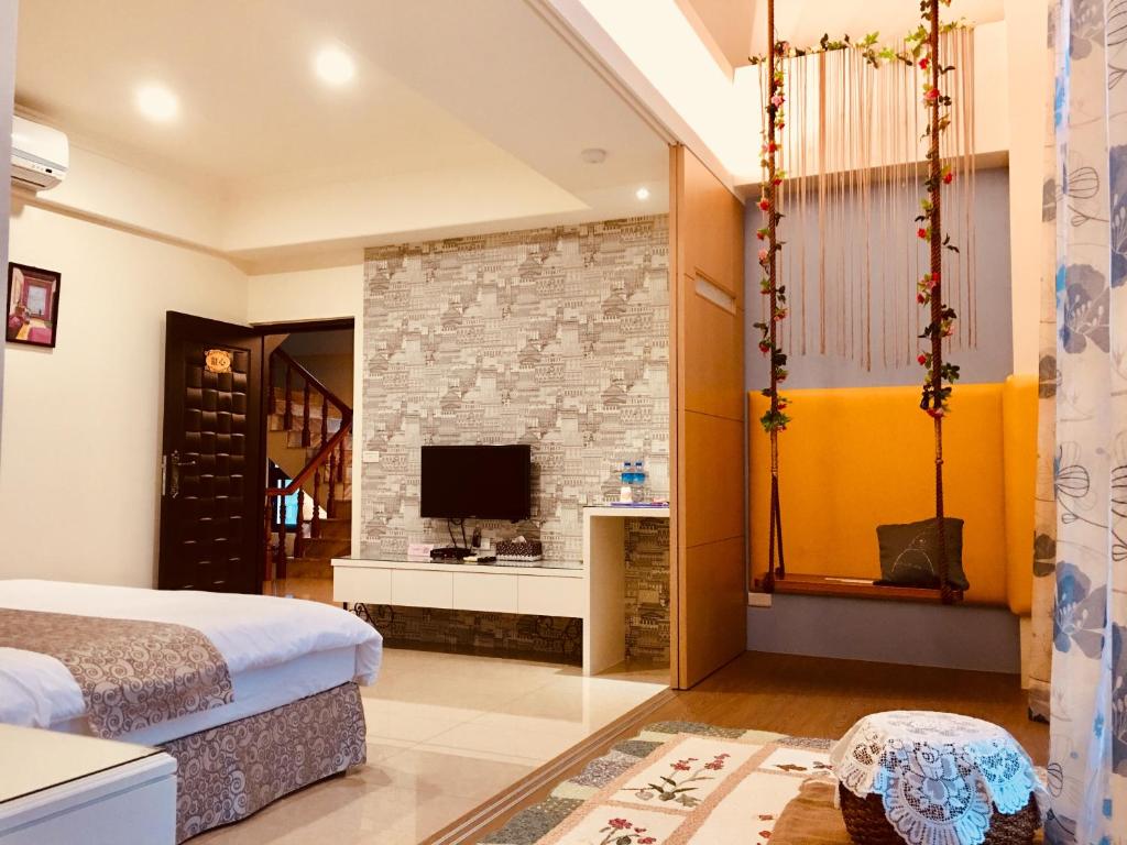 TV a/nebo společenská místnost v ubytování Sweetlight B&B