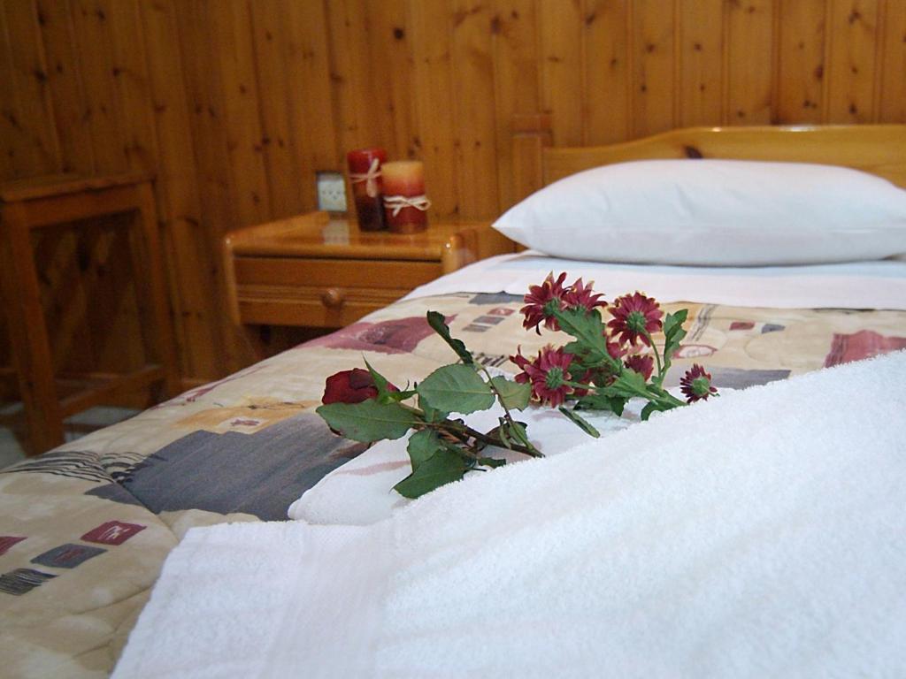 Postel nebo postele na pokoji v ubytování Hotel Athina