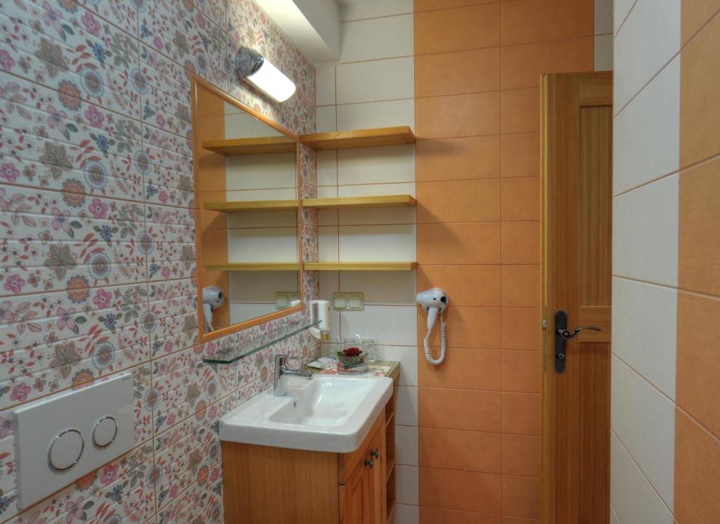 Koupelna v ubytování B&B Villa Angelina