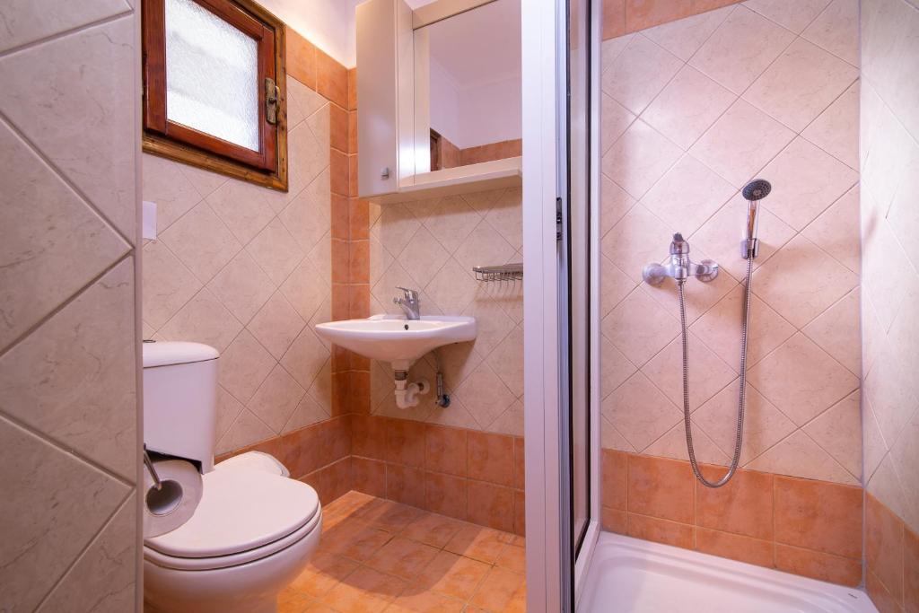 Koupelna v ubytování Hotel Pontos