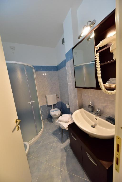 Koupelna v ubytování Hotel La Pieve