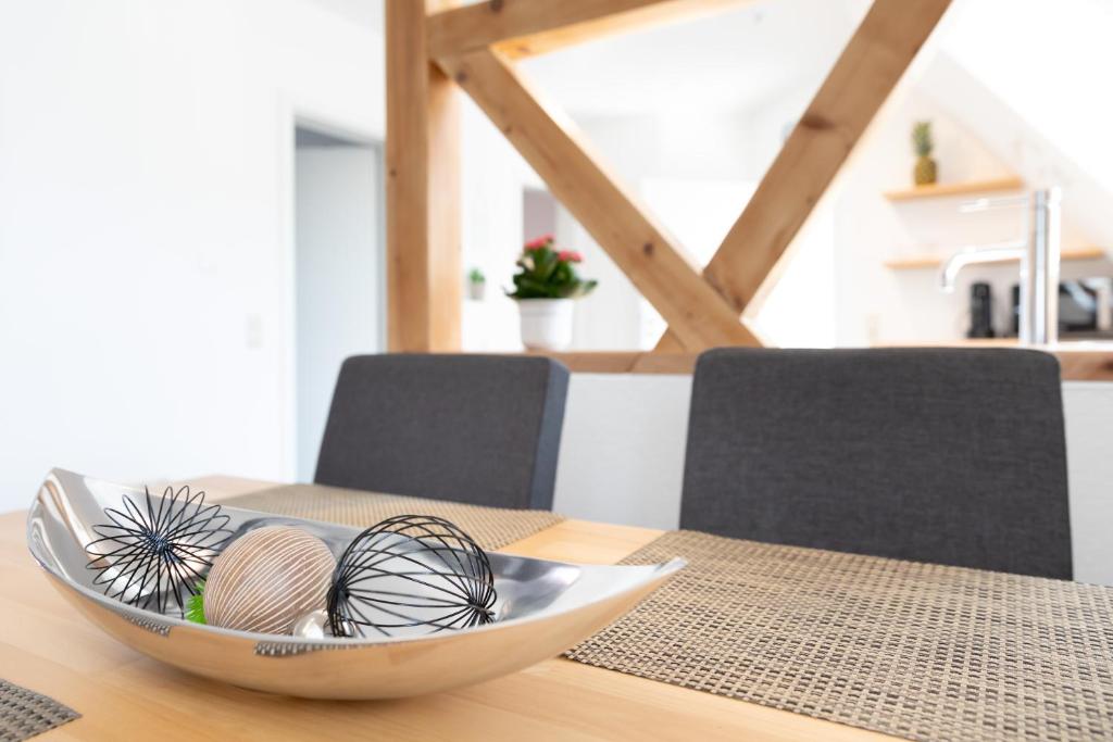 Posezení v ubytování Ferienwohnung Mittendrin