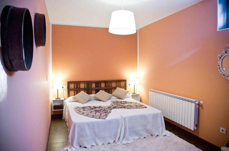 Cama o camas de una habitación en Casa A Canteira