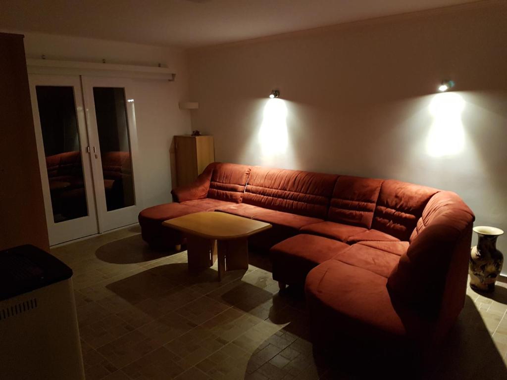 A seating area at Ferienhaus Sonnenweg