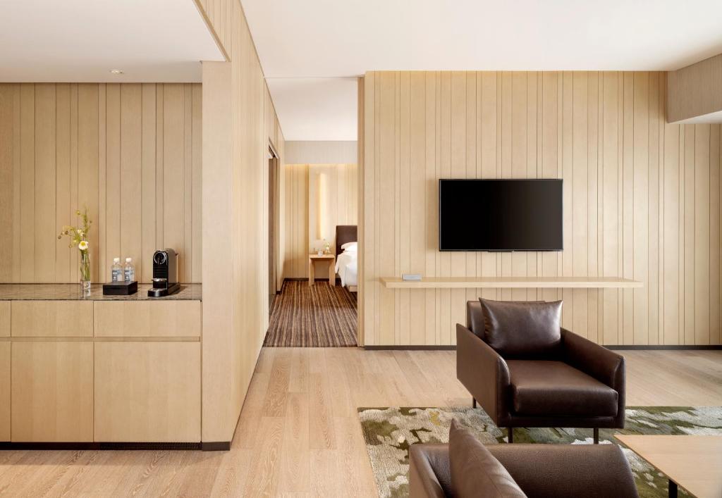 TV a/nebo společenská místnost v ubytování Hyatt Regency Beijing Wangjing