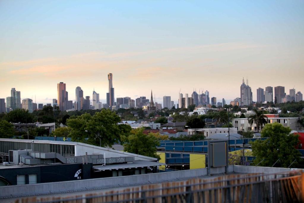 a view of a city skyline with buildings at Saint George - The Townhouse in Melbourne