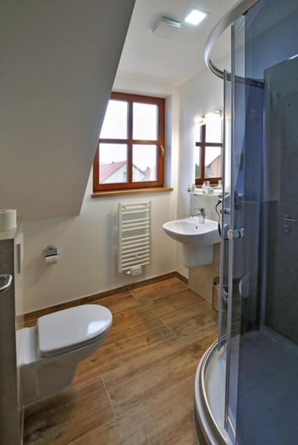 Koupelna v ubytování Hotel Am Markt