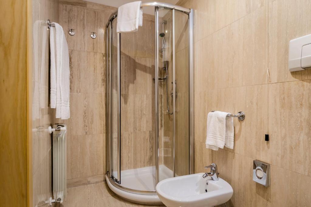 Koupelna v ubytování Exe Domus Aurea