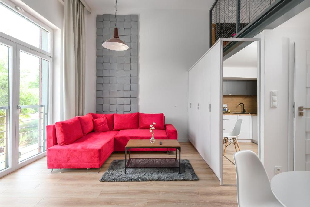 Posezení v ubytování Easy Apartments Wrocław