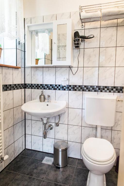 Koupelna v ubytování Sobe Bača