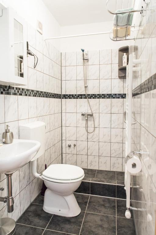 Koupelna v ubytování Sobe Bača