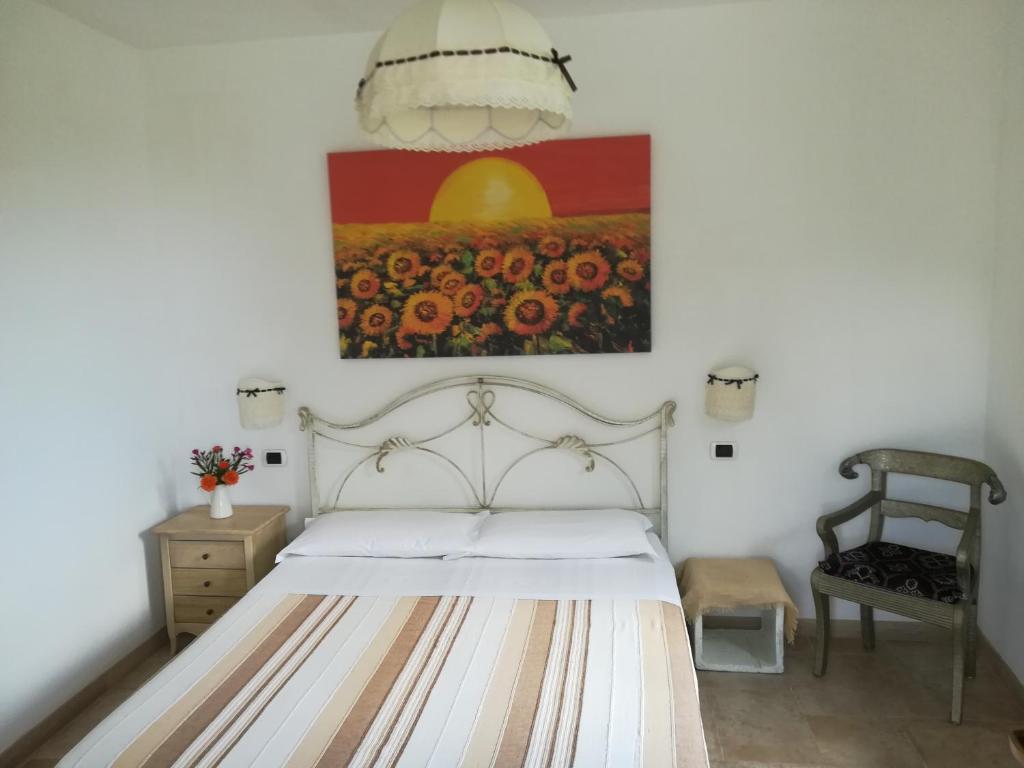Postel nebo postele na pokoji v ubytování AGRITURISMO Masseria Spetterrata
