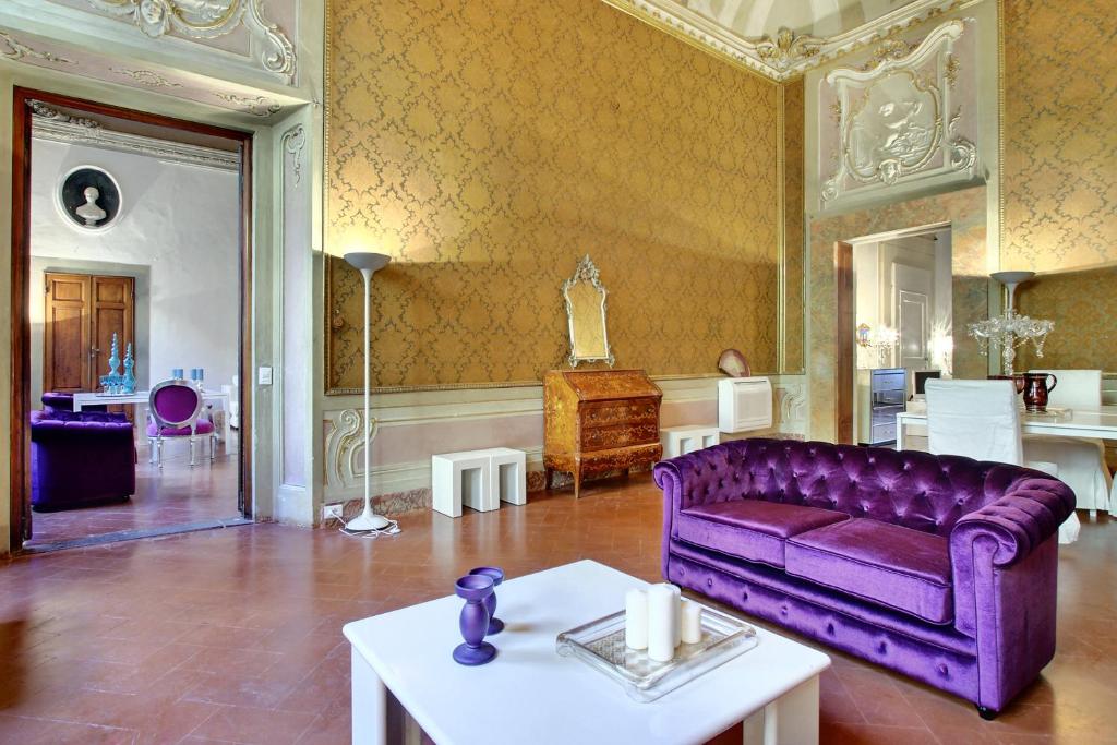 Ruang duduk di Palazzo Tolomei - Residenza D'Epoca