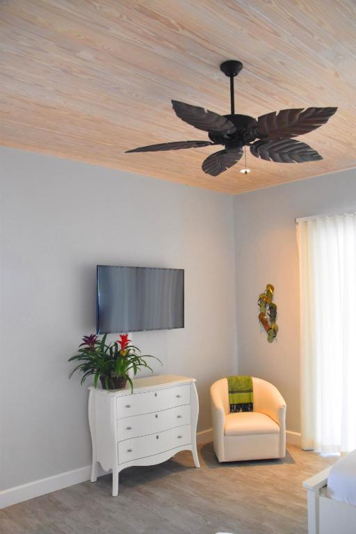 TV a/nebo společenská místnost v ubytování Dolphin Point Villas