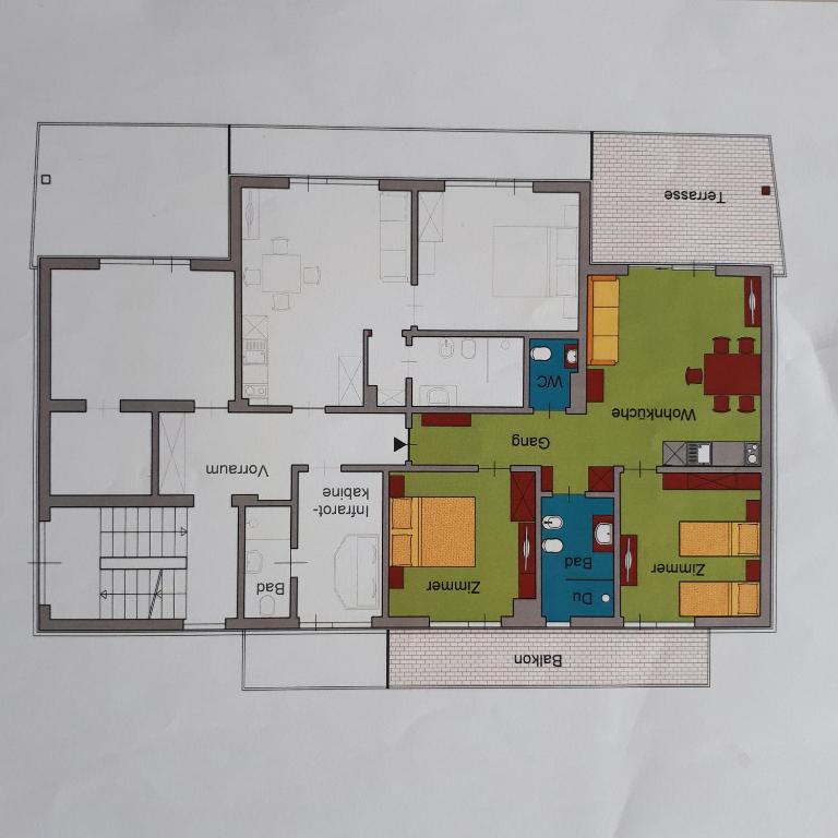 Půdorys ubytování Haus Christian