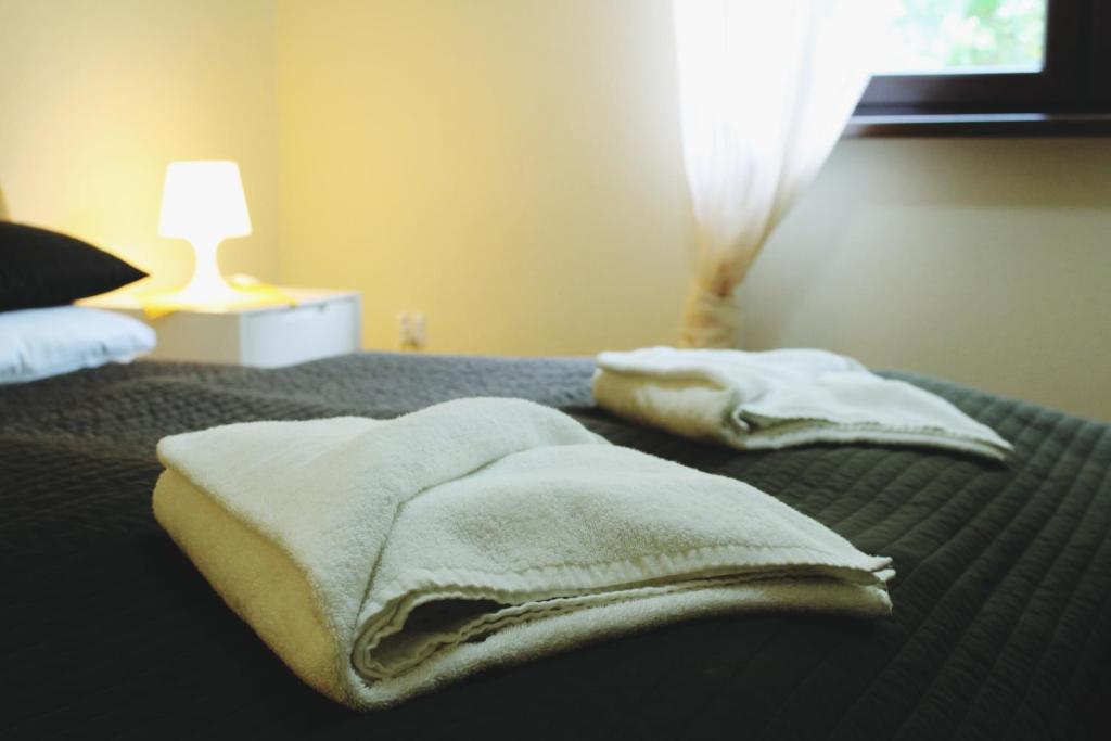 Postel nebo postele na pokoji v ubytování Złoty Potok Resort