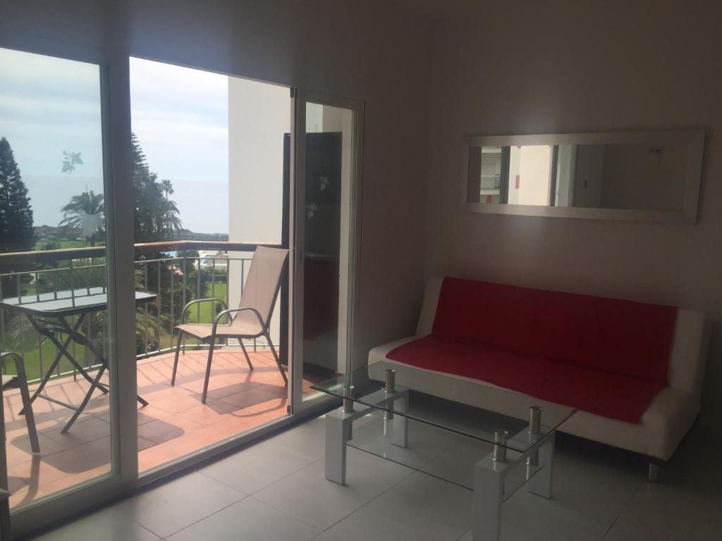 Balkón alebo terasa v ubytovaní Apartment On Salobrena Beach