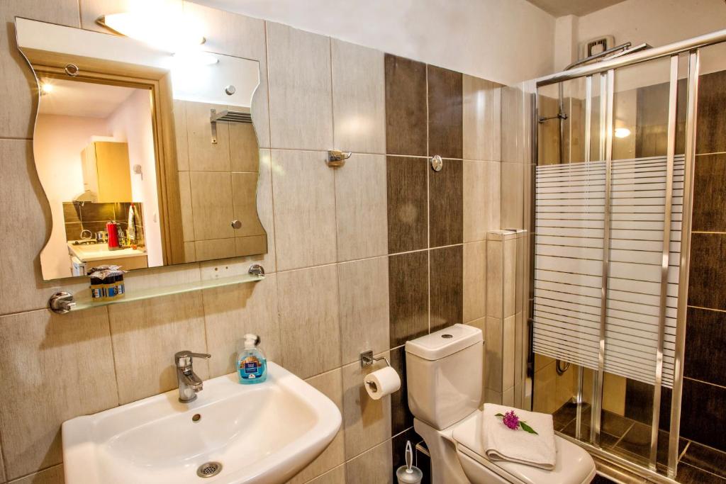 Koupelna v ubytování ILIDA apartments