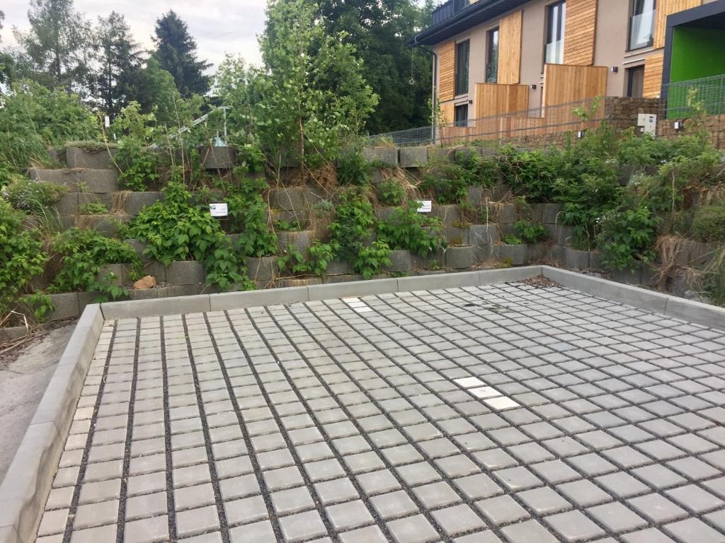 Zahrada ubytování Modrý Apartmán