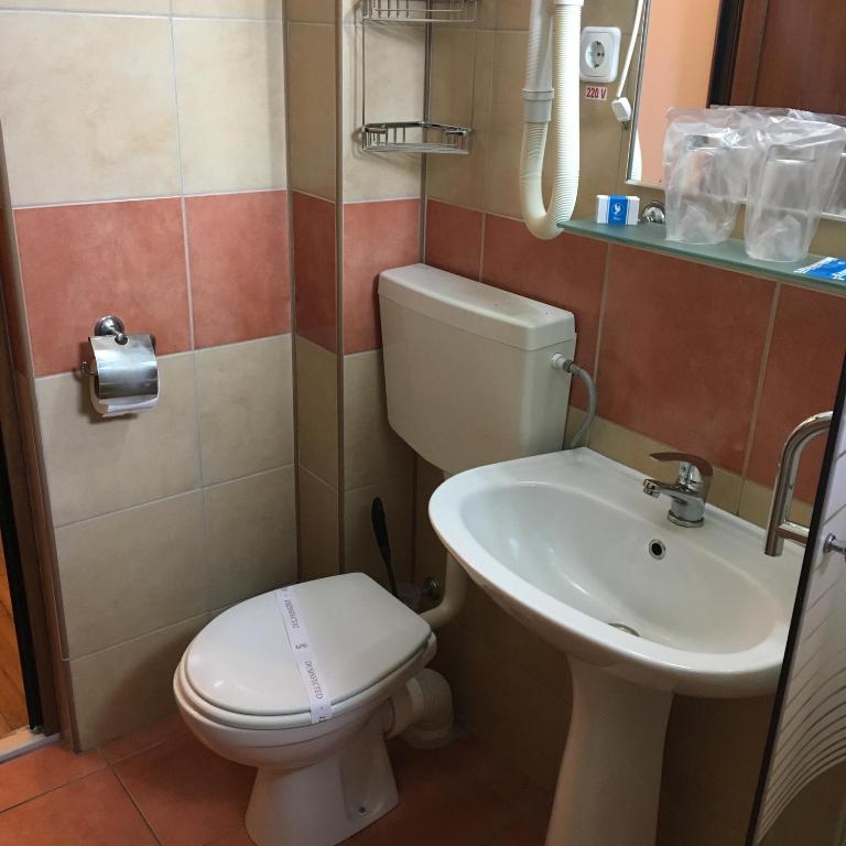 Koupelna v ubytování Motel Sora