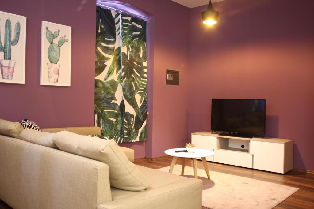 TV a/nebo společenská místnost v ubytování Cozy apartment in center of Rijeka