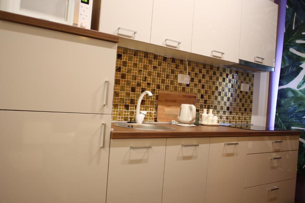 Kuchyň nebo kuchyňský kout v ubytování Cozy apartment in center of Rijeka