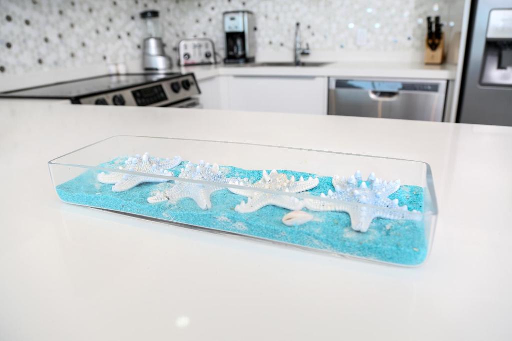 Kuchyň nebo kuchyňský kout v ubytování Blue Residences
