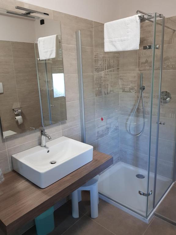 Koupelna v ubytování Hotel Francesco