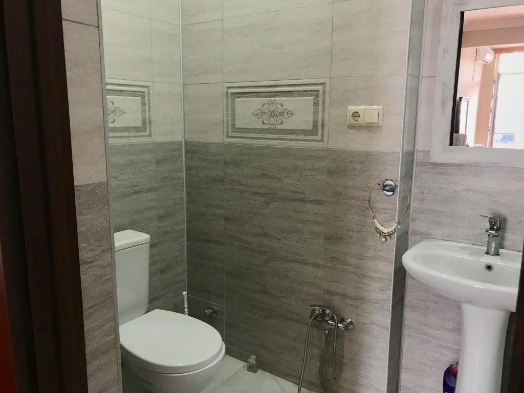 Koupelna v ubytování Guest House kartvelishvili