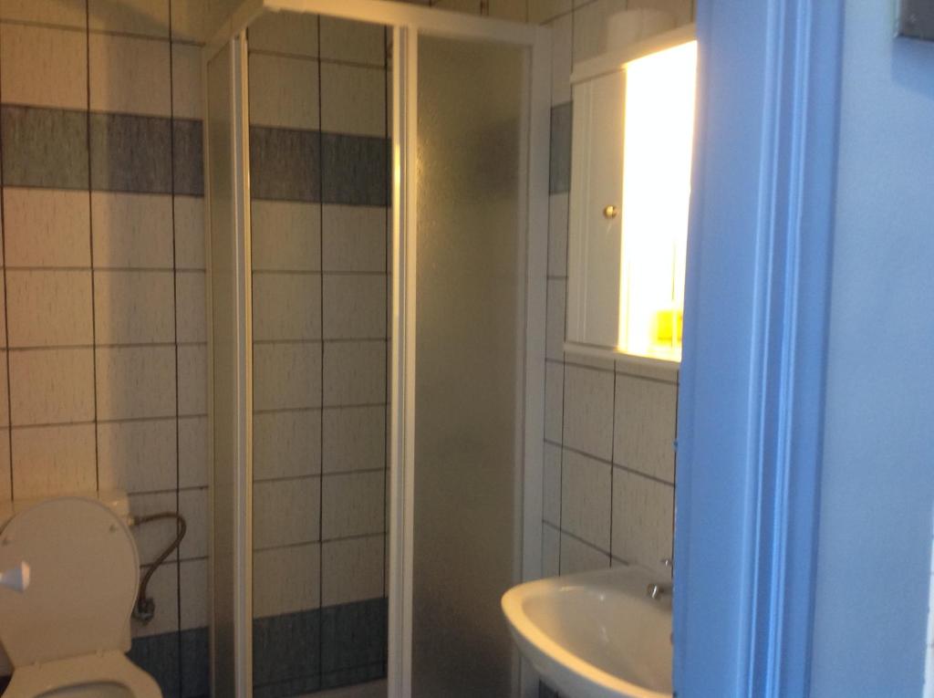 Koupelna v ubytování Hotel Nostos