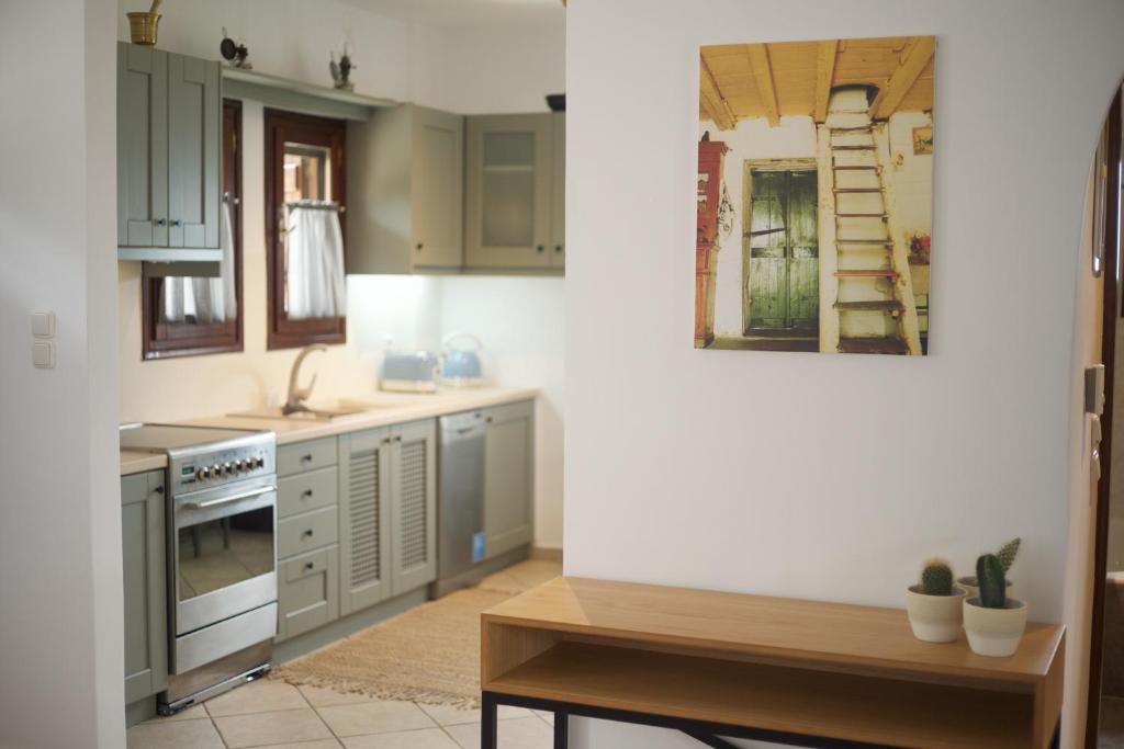 Kuchyň nebo kuchyňský kout v ubytování Tettix Summer House