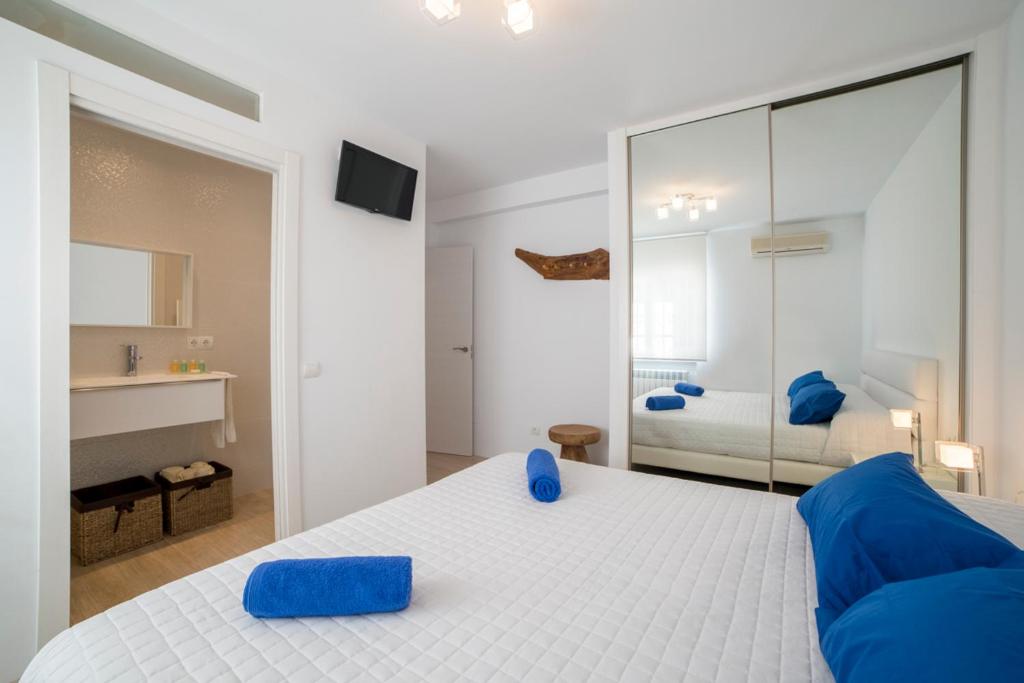 Postel nebo postele na pokoji v ubytování Villa Can Raes