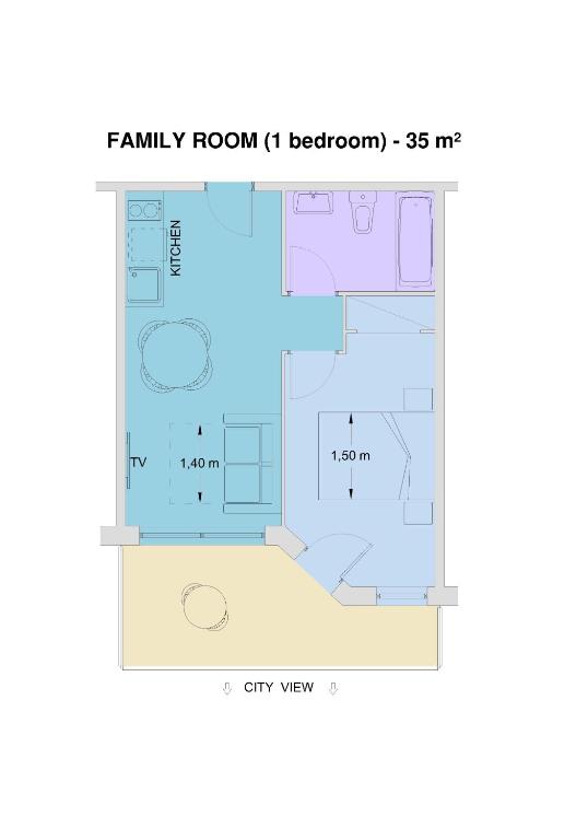 Půdorys ubytování Aparthotel Miami Park