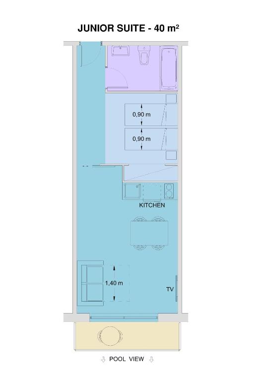 Půdorys ubytování Aparthotel Miami Park