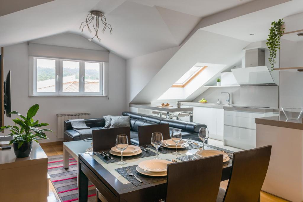 Kuchyň nebo kuchyňský kout v ubytování Alojamiento Santa Maria