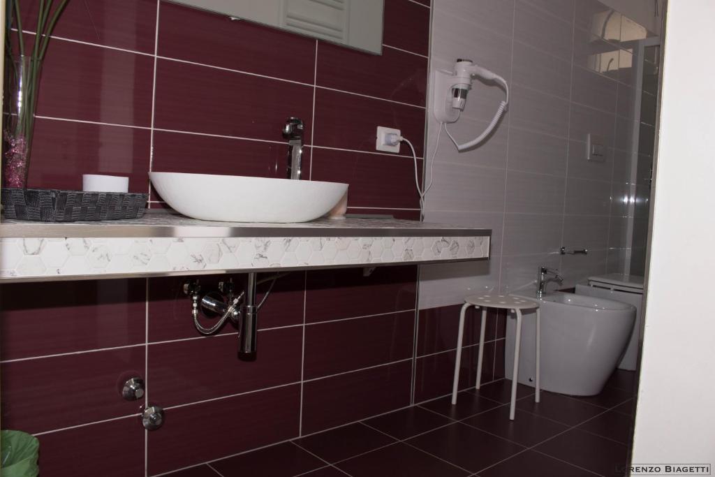 Koupelna v ubytování B&B Geolja