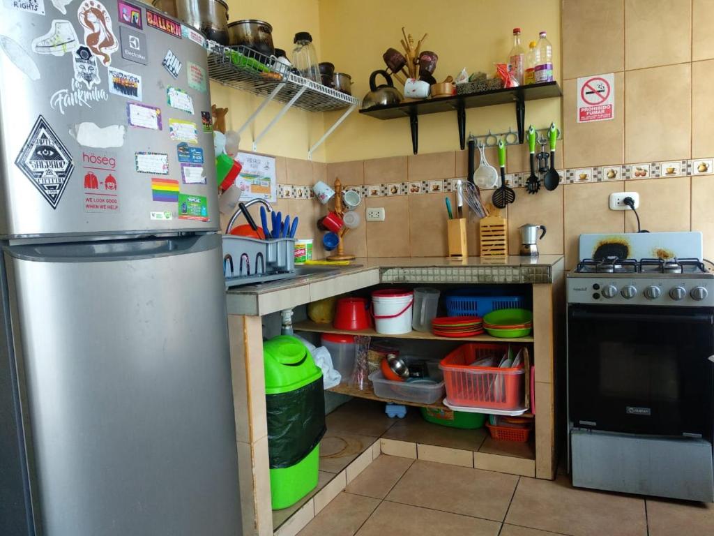Kuchyň nebo kuchyňský kout v ubytování Passion Hostel - Barranco