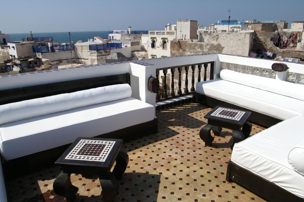Posezení v ubytování Riad Bab Essaouira