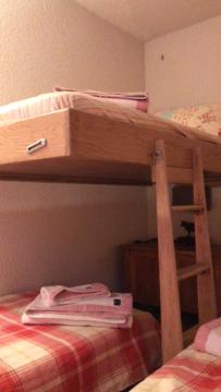 a bedroom with two bunk beds with a ladder at Petit Ours in Villars-sur-Ollon