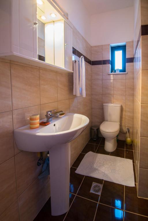 Koupelna v ubytování Evaggelias Home Gavalochori