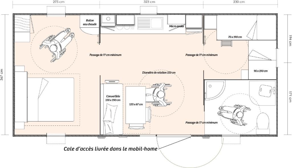 Půdorys ubytování Camping Mulinacciu