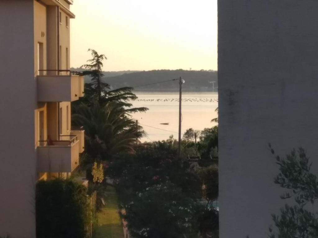 a view of the ocean from a building at Tramonto in Medulin